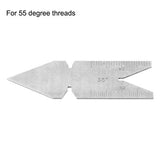 ZINMARK Center Gauge 55 Degree Thread Pitch Gauge, Stainless Steel Screw Thread Measure Tool, Thread Pitch Increment 14/20/24/32thd.