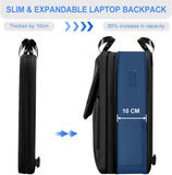 ZINZ Buy 1 Get 1 Free Slim & Expandable Laptop Backpack 15.6 16 17 inch Travel Business Backpack With Shoulder Bag Rainproof Day pack for Men and Women，Black