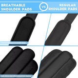 ZINZ 2-Pack Universal Shoulder Pad with Ultra thick Cushion for Bag Luggage Bag Crossbody, Plus Long & Anti-Slip & Breathable,Black-2Pack