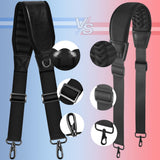 ZINZ Shoulder Strap 78" Belt with Neoprene Thick Padded, Universal Bag Strap with Double Adjustable Buckles and Metal Swivel Hooks,Ideal for Individuals 5'11" and Taller,Black