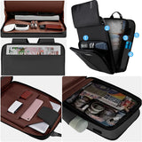 ZINZ Buy 1 Get 1 Free Slim & Expandable Laptop Backpack 15.6 16 17 inch Travel Business Backpack With Shoulder Bag Rainproof Day pack for Men and Women，Black