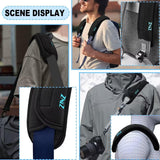 ZINZ 2-Pack Universal Shoulder Pad with Ultra thick Cushion for Bag Luggage Bag Crossbody, Plus Long & Anti-Slip & Breathable,Black-2Pack