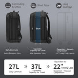 Tigernu Vacuum Compression Backpacks Men Travel Backpack Expandable USB Bag Large Capacity 17 Laptop Bags For Schoo Cabin Bags