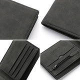 ZinMark 2026 New Wallet Men's Genuine PU Leather Male Short Zipper Simple Soft Leather Light Money Clip Vintage Business Wallet Students