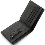 ZinMark 2026 New Wallet Men's Genuine PU Leather Male Short Zipper Simple Soft Leather Light Money Clip Vintage Business Wallet Students