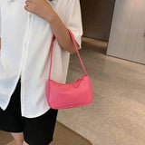 ZINZ Soft PU Leather Women Shoulder  Bags Casual Solid Color Small Top-Handle Handbags Ladies Fashion Shoulder Bags
