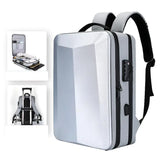 Men's Fashion Large Capacity Backpack Travel Lightweight Breathable PC Hard Shell Backpack Business Waterproof Computer Bag