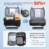 Tigernu Expandable Vacuum Compression 27L-37L Hiking Travel Laptop Backpack For 17inch Storage Pack Luggage With USB Port