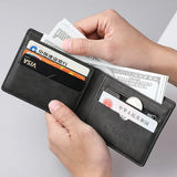 ZinMark 2026 New Wallet Men's Genuine PU Leather Male Short Zipper Simple Soft Leather Light Money Clip Vintage Business Wallet Students