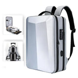 Men's Fashion Large Capacity Backpack Travel Lightweight Breathable PC Hard Shell Backpack Business Waterproof Computer Bag