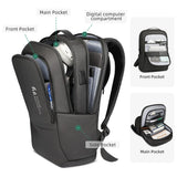 HK Men's Business Backpack High Capacity 15.6” Laptop Bag Waterproof School Backpack Multifunctional Travel Bags Work Daypack