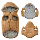 ZINZ Warm Fleece Dog Coat Hoodie For Small Medium Dogs Winter Puppy Clothes Jacket With D-ring Thick Cozy Pug Dachshund Parka Costume
