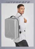 Large Capacity Student Password Lock Schoolbag Hard Shell Backpack Men's New Waterproof Laptop Bag Fashion Motorcycle Riding Bag