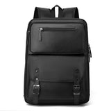 Fashion Men Backpack PU Leather Bagpack Large Laptop Backpacks Male Mochilas Black Schoolbag For Teenagers Boys Brown Sac A Dos