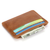 ZINZ New Cow Leather Men's Card Bag Coin Purse Slim Credit Card Holder Wallet For Men and Women ID Card Pocket