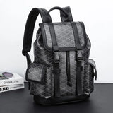 Luxury Plaid Backpack Men Fashion Flap Pockets Men's Backpacks Large Capacity Travel Bags 15-inch Laptop Backpack Male Schoolbag