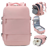 Women Travel Backpack Teenage girl USB charging Business Laptop Backpack With shoe bag 16.5 inch Waterproof School Backpack