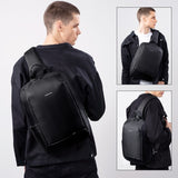 Sling Bag Fit in 14.1inch Laptop with USB Charging Bottle Pocket 8L