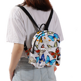 Mini Backpack for Women Printing Butterfly Waterproof School Backpack Back to School