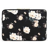 Black Peony Shockproof Notebook Bag Sleeve Case For MacBook Air Pro Laptop Bag