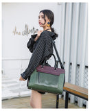 PU Leather Handbag Messenger Bag Laptop Bag 13 inch Patchwork Case For MacBook Air Pro 13.3"