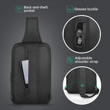 Sling Crossbody Bag Shoulder Bag Men USB Charging Crossbody Bag Water Repellent Fit for 9.7inch Ipad