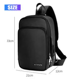 Crossbody Sling Bags for Men Expandable Anti-theft Shoulder Waterproof Short Travel Chest Bag