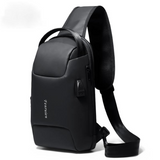 Sling Crossbody Bag for Men TSA Lock Anti-Theft Large Capacity Shoulder Bag USB Charging Waterproof Crossbody Bag