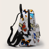 Mini Backpack for Women Printing Butterfly Waterproof School Backpack Back to School
