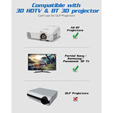 Hseok Active Shutter 3D Glasses 2 Pack, Rechargeable Bluetooth 3D Glasses Compatible with Epson 3D Projector, TDG-BT500A TDG-BT400A