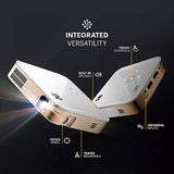 Hseok Luma 350 Portable Smart Projector w/ Luma App | Ultra HD Rechargeable Video Projector w/ Onboard Android 6.0, Streaming Apps, Wi-Fi, Mirroring, Remote Control & Crystal-Clear Imaging