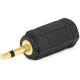 ZINMARK 107121 2.5mm Mono Plug to 3.5mm Mono Jack Adaptor, Gold Plated