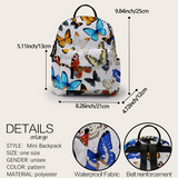 Mini Backpack for Women Printing Butterfly Waterproof School Backpack Back to School