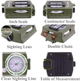 Hseok Military Lensatic Sighting Compass, Compass Survival Tactical Compass Backpacking Compass Compact Handheld Compass with Carry Bag, Waterproof Boy Scout Compass for Hiking Camping Hunting Outdoor