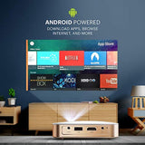 Hseok Luma 350 Portable Smart Projector w/ Luma App | Ultra HD Rechargeable Video Projector w/ Onboard Android 6.0, Streaming Apps, Wi-Fi, Mirroring, Remote Control & Crystal-Clear Imaging