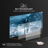 Hseok Luma 350 Portable Smart Projector w/ Luma App | Ultra HD Rechargeable Video Projector w/ Onboard Android 6.0, Streaming Apps, Wi-Fi, Mirroring, Remote Control & Crystal-Clear Imaging