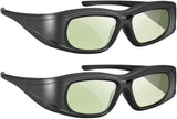 Hseok Active Shutter 3D Glasses 2 Pack, Rechargeable Bluetooth 3D Glasses Compatible with Epson 3D Projector, TDG-BT500A TDG-BT400A