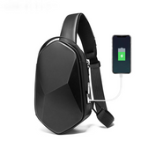Hard Shell Sling Crossbody Bag Hard Shell Crossbody Bag USB 3.0 Charging Waterproof