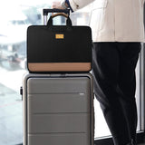 Laptop Sleeve Bag 15.6 Inch Briefcase with Shoulder Strap Expandable Water-Resistant Carrying Bag