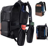 ZINZ Slim Expandable Travel Laptop Backpack 15.6 Inch with Patented Shoulder Pockets and USB, Versatile Anti-Theft Business Backpack Daypack with Ultra Capacity for Work/School/Hiking/Camping,Black