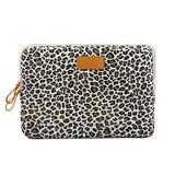 Leopard Print Sleeve Bag for Women Canvas Laptop Sleeve PC Case Pouch Notebook Bag For Dell HP Lenovo