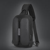 Sling Crossbody Bag Shoulder Bag Men USB Charging Crossbody Bag Water Repellent Fit for 9.7inch Ipad