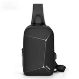 Sling Bag Crossbody Bag Anti theft Men Shoulder Bag 7.9 Inch iPad Waterproof Chest Pack USB Charging