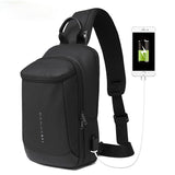 Sling Crossbody Bag for Men Travel Bag USB Recharge Crossbody Bag Shoulder Bag Waterproof