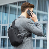 Sling Crossbody Bag Shoulder Bag Travel Anti-theft Water-repellent Crossbody Bags USB Charging Messenger Bag