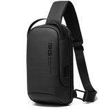 Sling Crossbody Bag for Men Travel Bag Waterproof Short Trip Crossbody Bag USB Charging