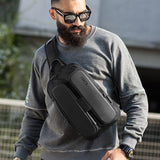 Sling Crossbody Bag Casual Crossbody Bags Male USB Charging Shoulder Bag Oxford Messenger Bag Waterproof