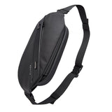 Sling Crossbody Bag for Men Large Capacity Chest Bag TPU Materials Waterproof Black&Gray