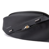 Sling Crossbody Bag for Men Large Capacity Chest Bag TPU Materials Waterproof Black&Gray