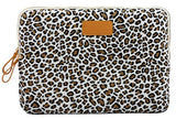 Leopard Print Sleeve Bag for Women Canvas Laptop Sleeve PC Case Pouch Notebook Bag For Dell HP Lenovo